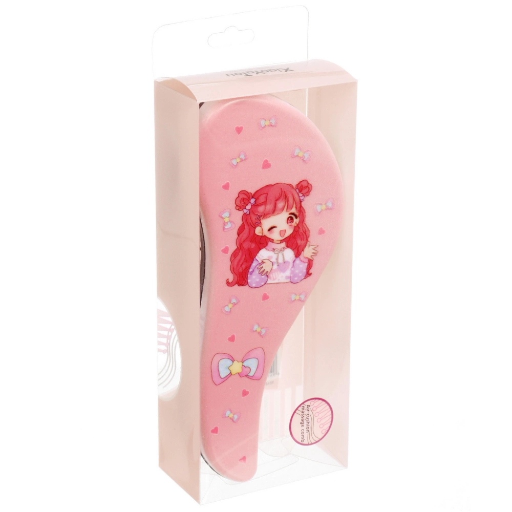 Расческа массажная компактная «АНИМЕШКИ», микс 4 дизайна, 18*7,5см (PVC коробка)