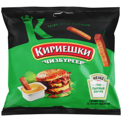 Сухарики Кириешки 60г + соус HEINZ в ас.