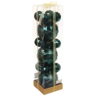 Набор шаров «Miracle» 10 см + 5 см (15 предметов), Изумруд