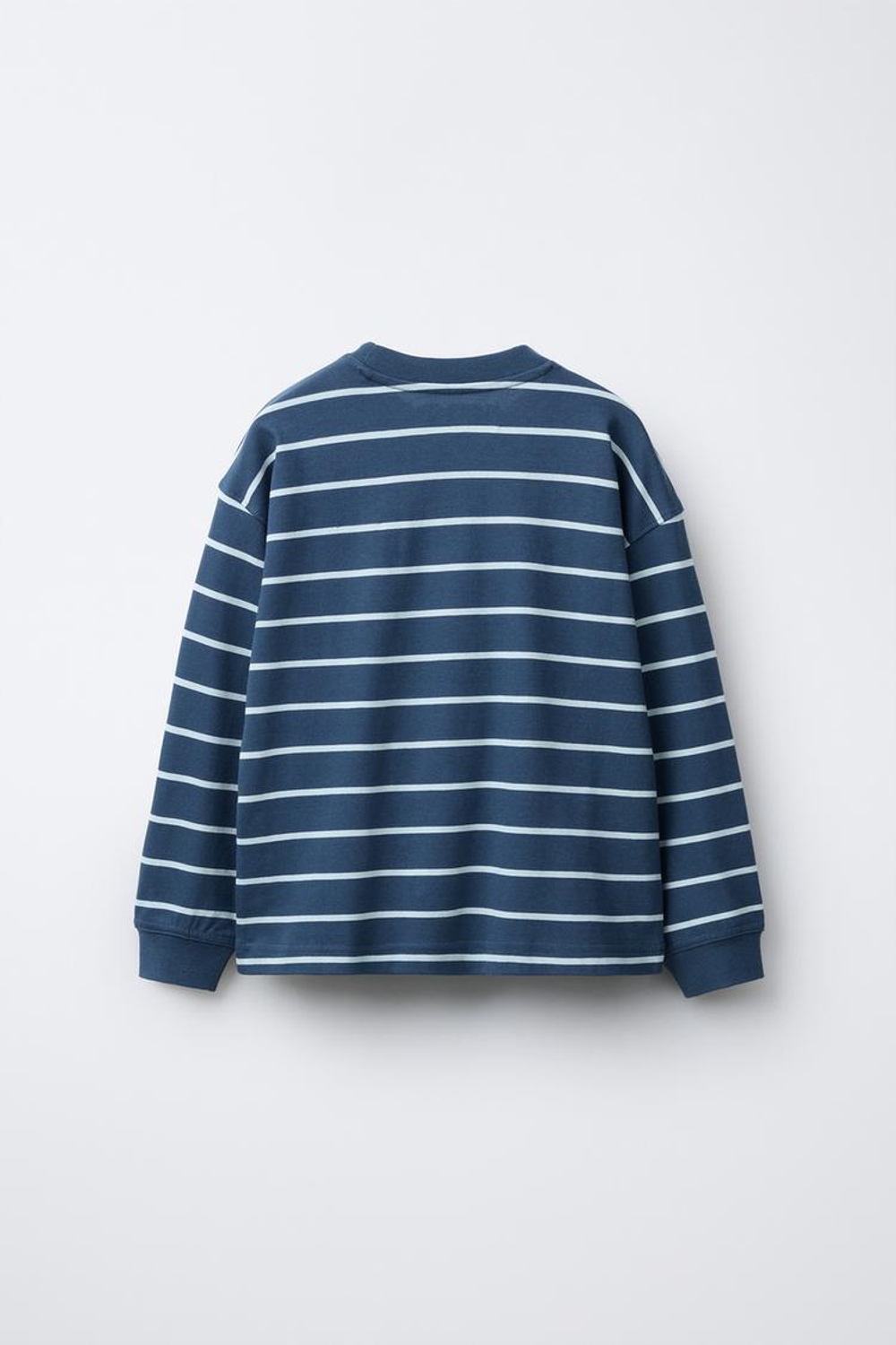 ZARA ЛОНГСЛИВ В ПОЛОСКУ ИЗ ПЛОТНОЙ ТКАНИ, ОТТЕНКИ СИНЕГО