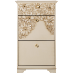 Комод Терра-3 с 3 ящиками Айвори Мраморное золото