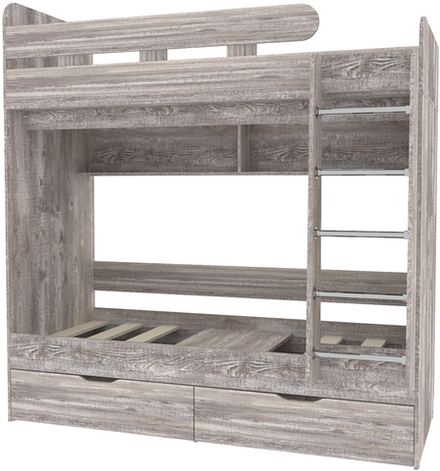 Двухъярусная кровать КарИВи Юниор 5 80x160 Бетон Бетон