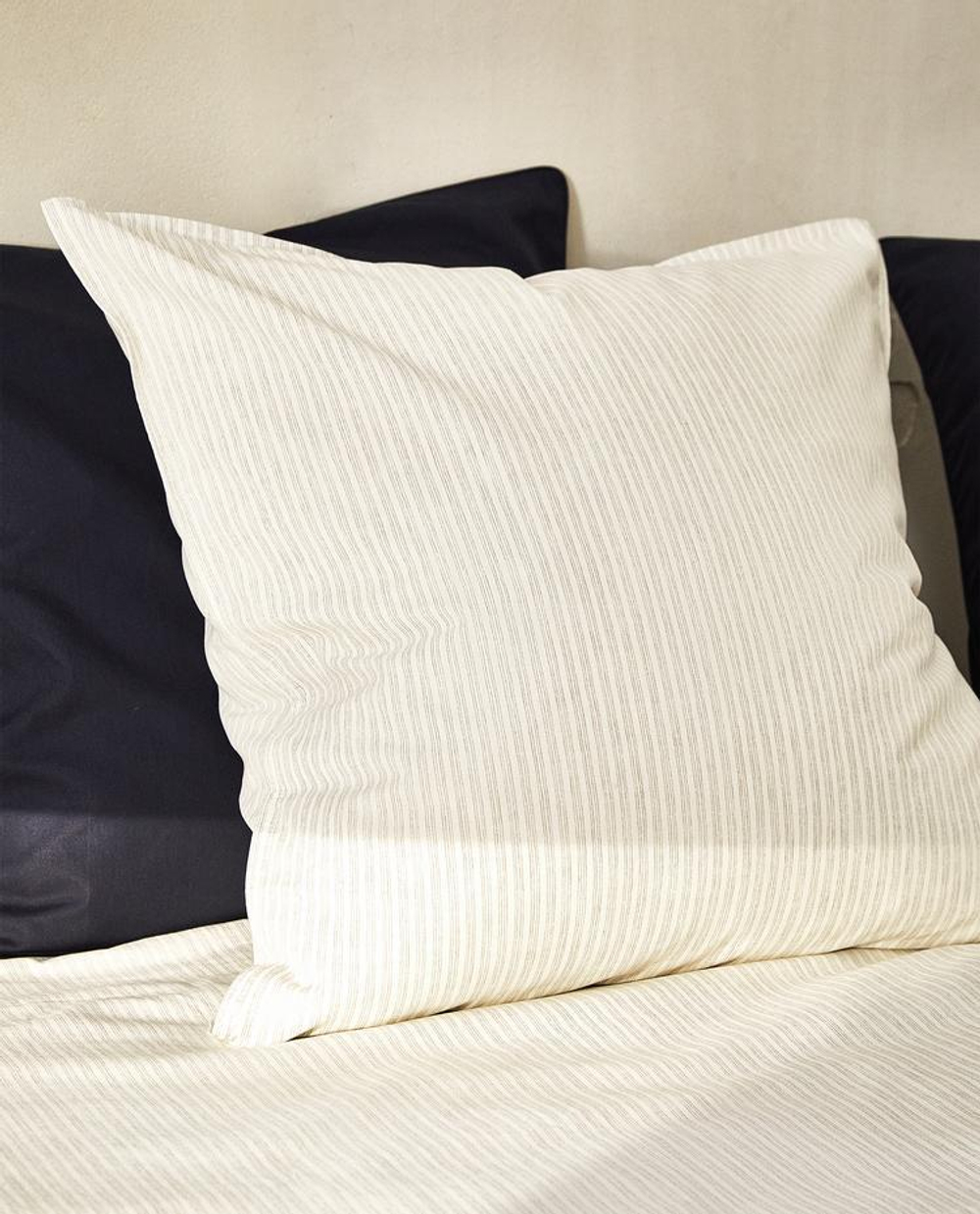 ZARA HOME НАВОЛОЧКА В ПОЛОСКУ, СЕРЫЙ