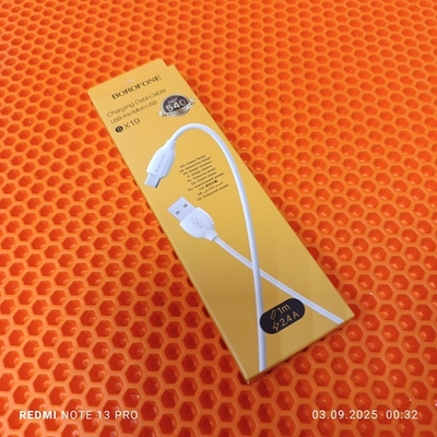 Кабель Borofone BX19 MicroUSB 2.4A белый 1м