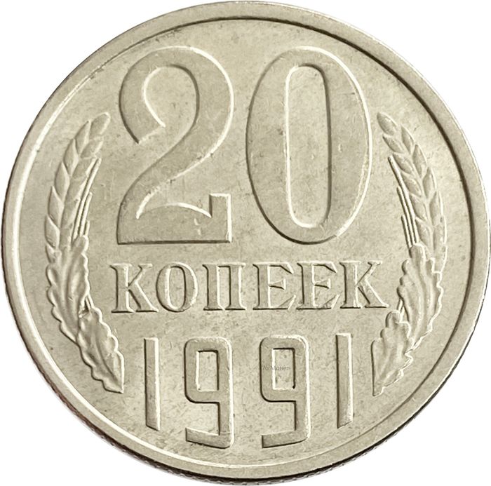 20 копеек 1991 Л Штемпельный блеск