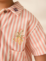 Рубашка с коротким рукавом и юбка в комплекте для девочки Next AG9-825, Розовый