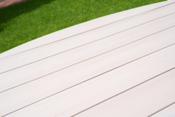 Стол обеденный овальный ЛУГАНО   алюминий/polywood   (цвет светло-серый) 2.2Х 1.14 м