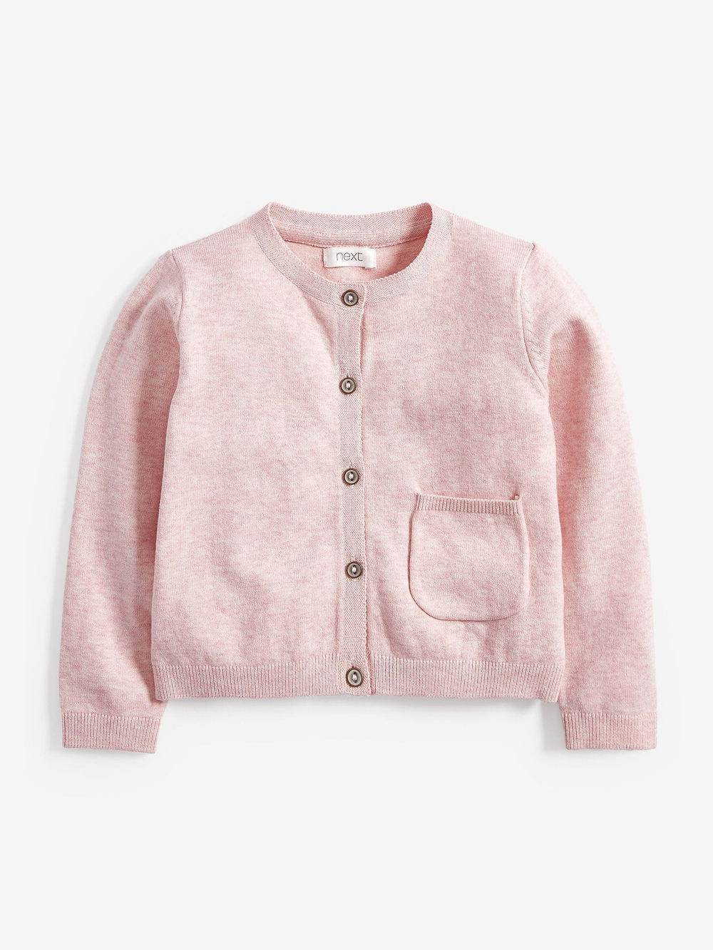 Кардиган с карманом для девочки Next 656-345, Розовый
