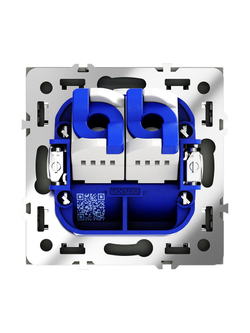 Розетка компьютерная 2-м СП S70 RJ45 + RJ45 кат.6 механизм черн. матов. Voltum VLS060208