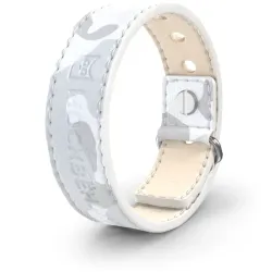 Кожаный браслет Москвёнок STYLE серебряный хаки (проход + питание)