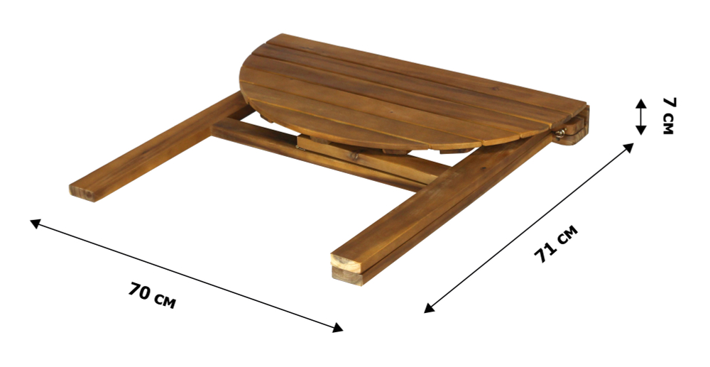 Набор мебели Garden Story садовый Родос из акации 1 уп (3 предмета: стол+ Стул Garden Story 2шт)