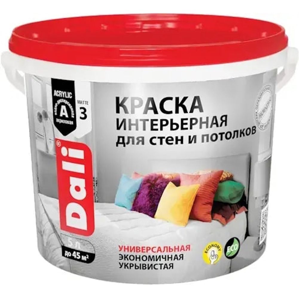 В/д DALI д/стен и потолков интерьер. База А  белая 5л  (Рогнеда)