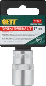 62047 Головка 6-гранная CrV 1/2 17 мм