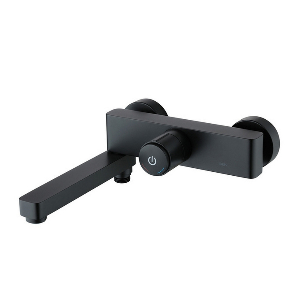 Смеситель для ванны с управл Push Control 35к IDDIS SLIBLBTi02WA "Slide" без душ. аксесс. ЧЕРНЫЙ мат