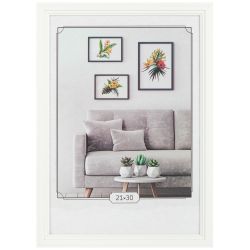 Фоторамка Image Art С22 МДФ универсальная 21х30 цвет белый вставка прозрачный пластик | Image Art