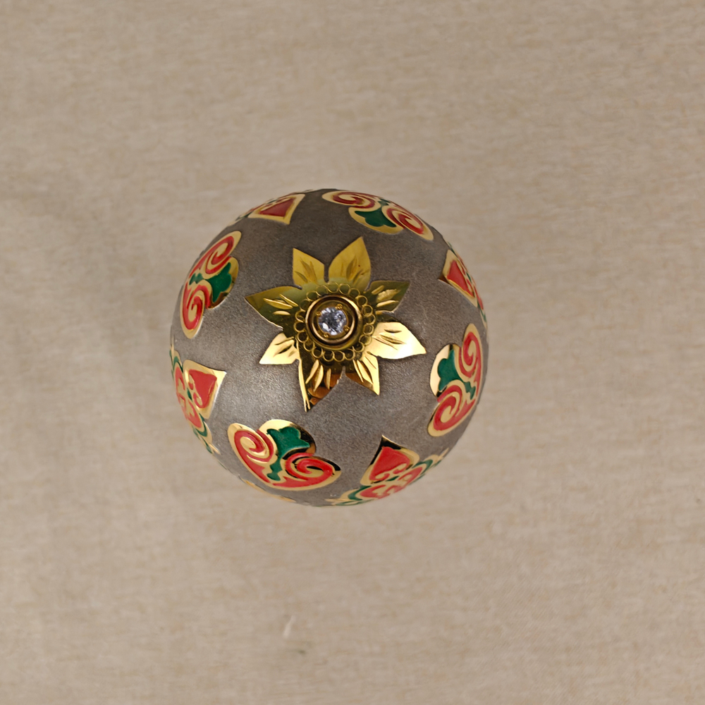 Сувенир Яйцо-рюмки "Узорное" с эмалью (златоустоуская гравюра)