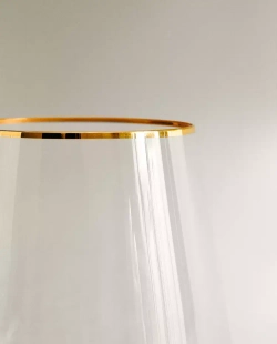 ZARA HOME СТАКАН BOHEMIA CRYSTAL С ЗОЛОТИСТОЙ КРОМКОЙ, ЗОЛОТИСТЫЙ