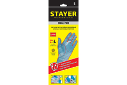 Латексные перчатки Stayer DUAL Pro размер L 11210-L_z01