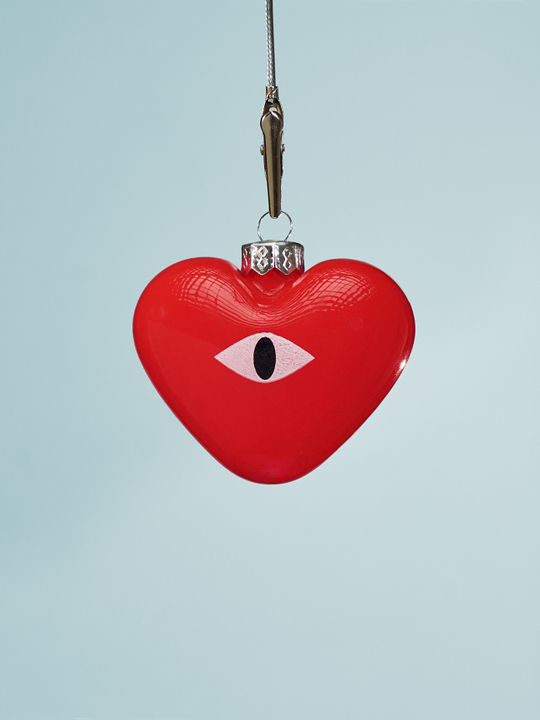 Елочная игрушка "Сердце с характером"