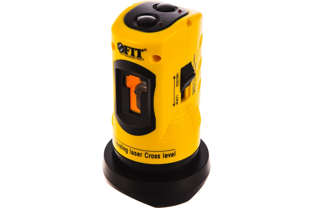 Уровень лазерный самоуспокаивающийся, красные лучи, крест, диапазон 10 м, без треноги, чехол FIT 18632
