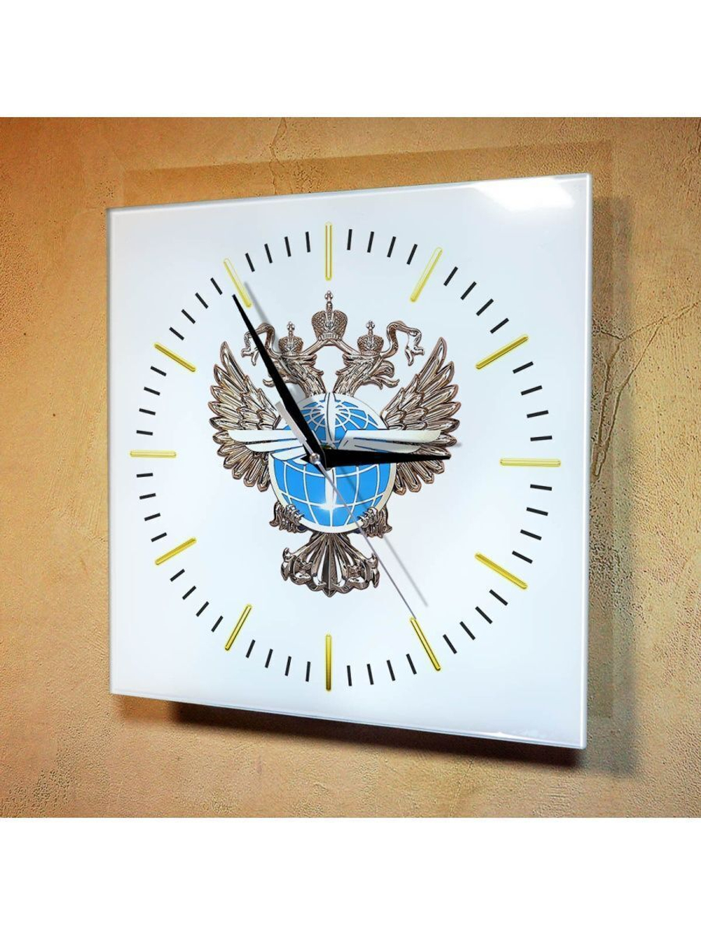 Настенные часы "Эмблема Росавиации 02 48" Декор для дома, подарок