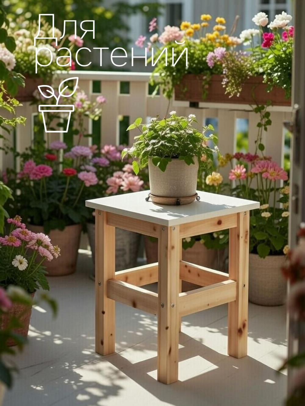 Табурет для кухни, 33х33х45, Одвар, деревянный, табуретка, сосна, с белой крышкой, IKEA