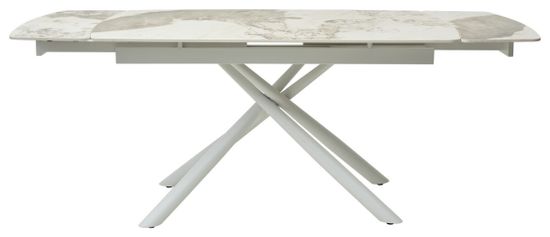 Стол RIVOLI 140 GLOSS LUXURY PANDORA SOLID CERAMIC / WHITE