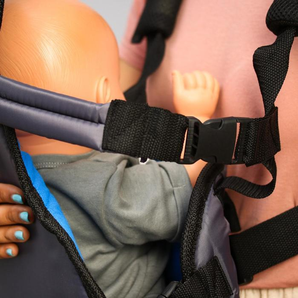 6883527 Рюкзак кенгуру "Сидим и лежим", цвет серый