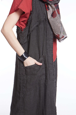 ДЛИННЫЙ ЖИЛЕТ ИЗ ЛЬНА