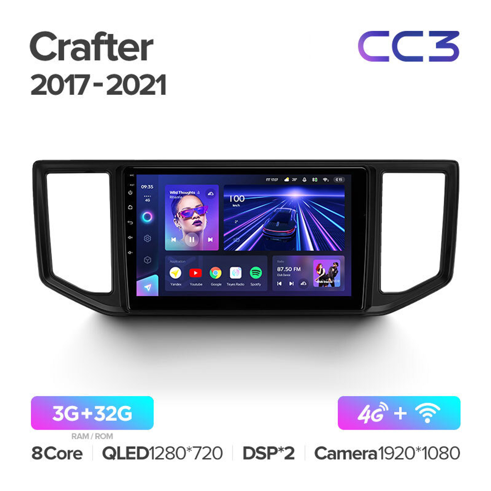Teyes CC3 10,2"для Volkswagen Crafter 2017-2021