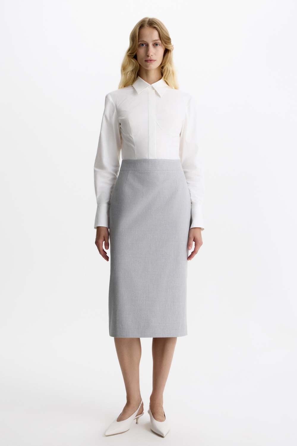 Рубашка с фигурными подрезами