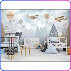 Фотообои флизелиновые в детскую "Детские горы" 500х300 см Luxury Walls AM06205-3