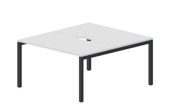 Составной стол Polo на 2 рабочих места 1380х1566х750мм (2 эргономичных выреза)
