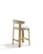 Полубарный стул Granite 65 см, бежевый шенилл, массив ясеня в натуральном цвете