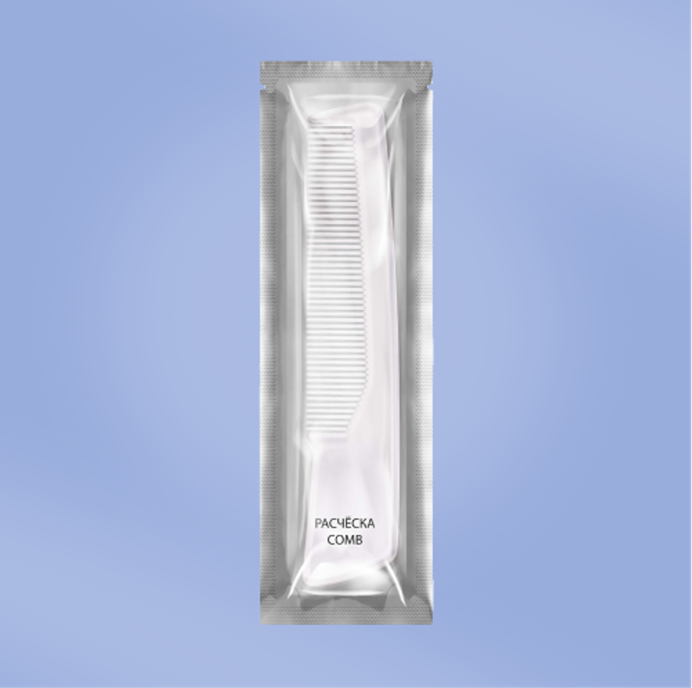 Расческа гребень (200 шт.) пластиковая в метал. пакете