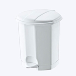 Мусорное ведро с педалью 5л с внутренним ведром цвет белый