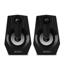Колонки Sven 370,  2.0,  черный [sv-020552]