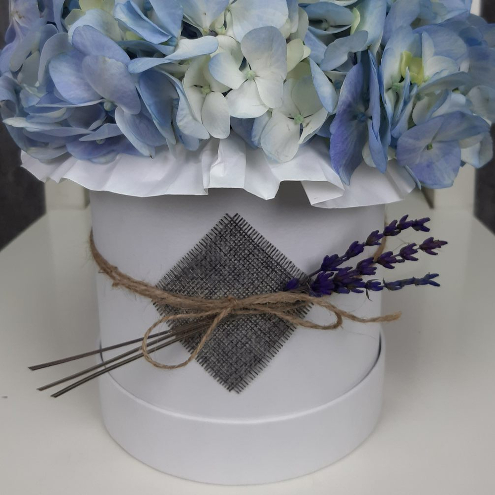 Букет гортензий «Небесный топаз»