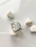 Кольцо битое с лунным камнем