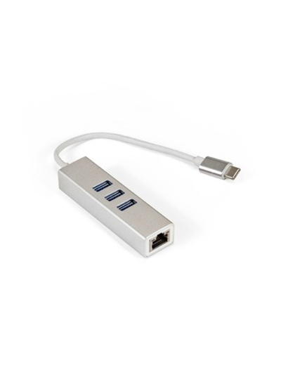 ExeGate EX294188RUS Кабель-адаптер ExeGate EXE-77C-45 (USB3.0 Type C --> 3xUSB3.0 + 1xRJ45 UTP 1000Mbps RLT8153)