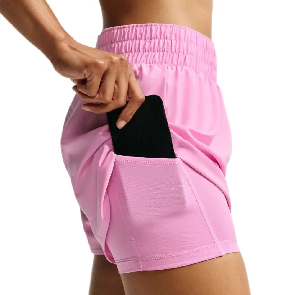 Женские теннисные шорты Nike Dri-Fit One - pink rise/white