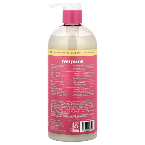 Renpure, Масло ши и ваниль, глубоко увлажняющий гель для душа, 710 мл (24 жидк. унц.)