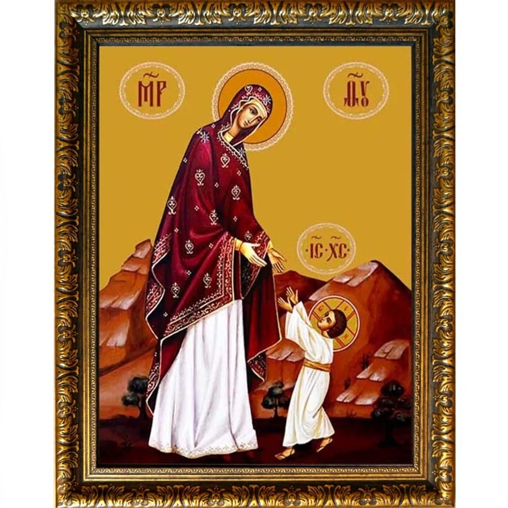 Первые шаги Иисуса Христа. Икона на холсте.