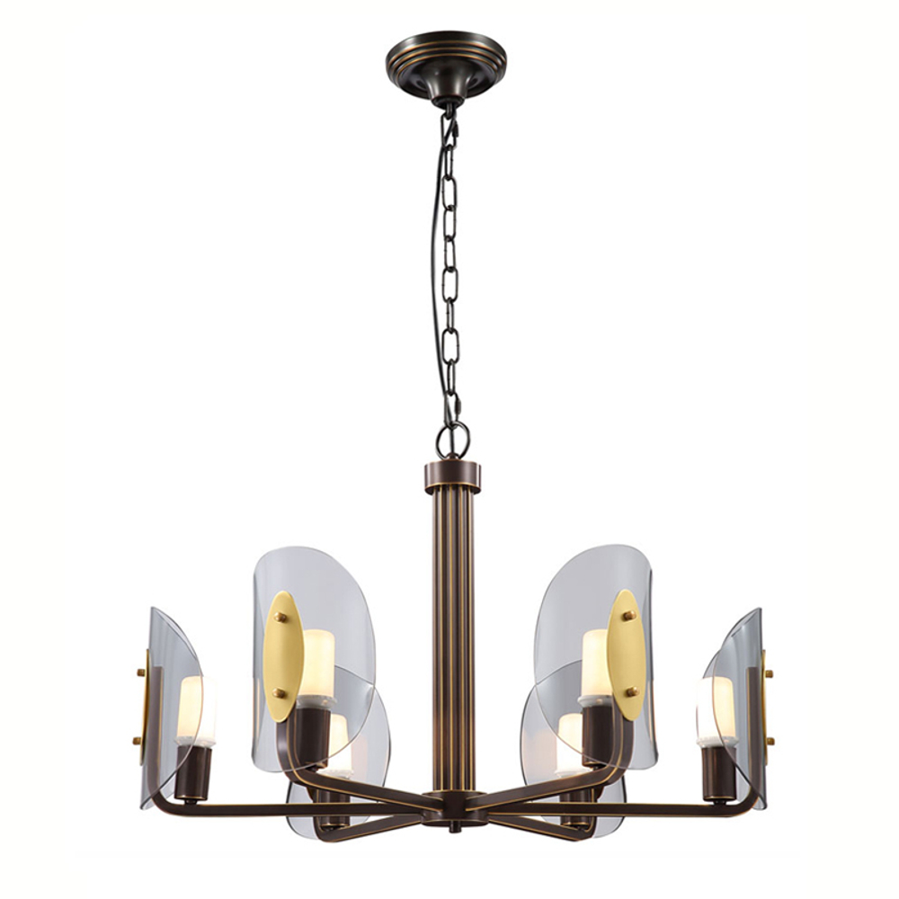 Люстра Cloyd ELAND C6 / Ø74 см - цвет кофе (арт.10049)