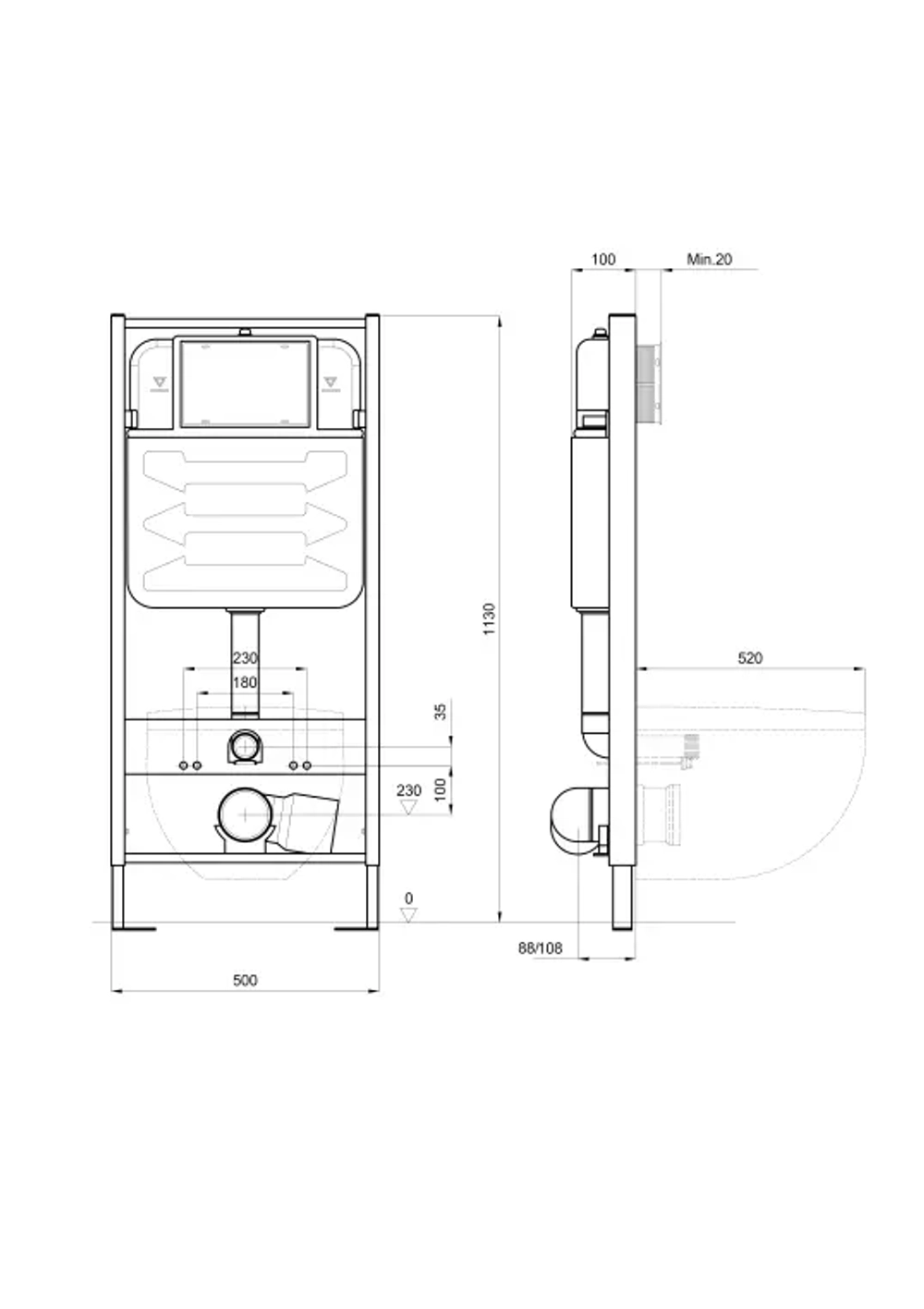 Унитаз с инсталляцией SET AQUATEK ВЕГА cmp-013 INS-0000012+унитаз Вега AQ1904-00