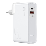 Зарядное устройство + Внешний аккумулятор Baseus 2in1 Quick Charger & Power Bank GaN Charger C+U 10000mAh 45W - White