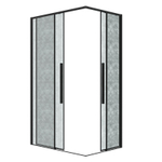 Душевое ограждение Grossman Galaxy 300.K33.01.9080.21.02 (90х80х195) прямоугольник,раздвижная,черный матовый,стекло шиншилла, 1 место
