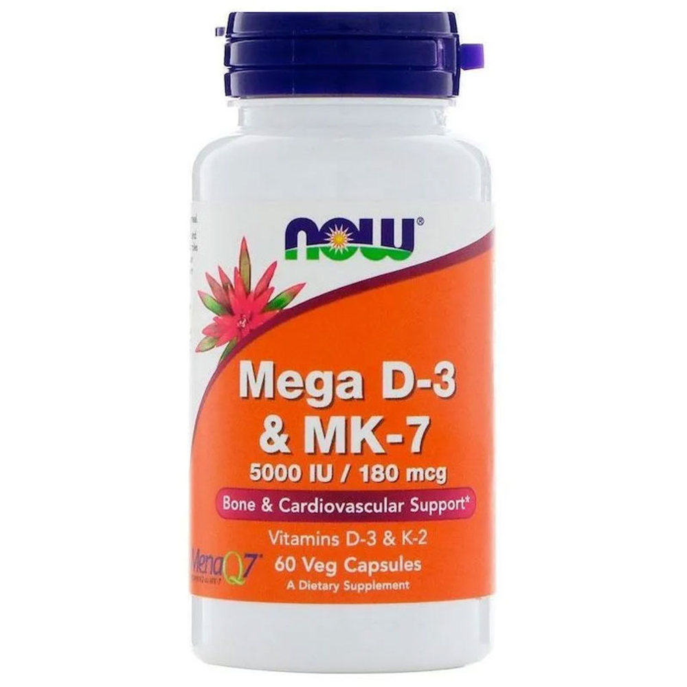 NOW Mega D-3 & MK-7 (60 капс.)