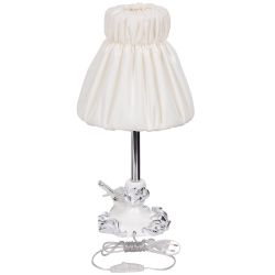 Настольная лампа Белла Белый с абажуром Адель Бланко