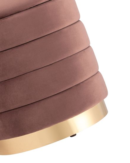 Пуф Франсис с ящиком велюр пыльно-розовый